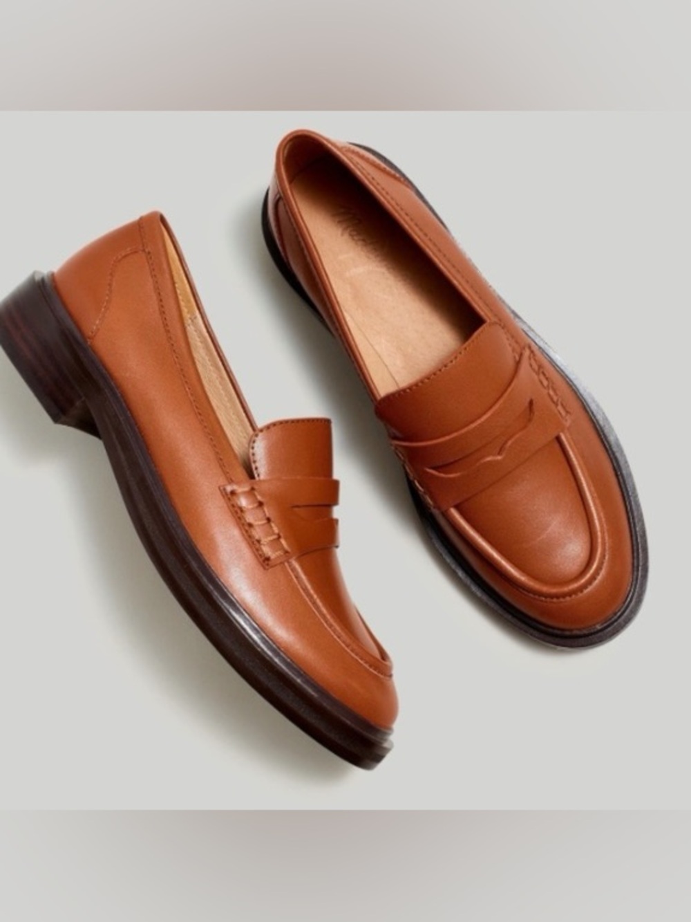MADEWELL Vernon Brown Leather Loafer Size 10